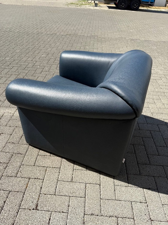 BRÜHL Designerbank + Fauteuil - Buffelleer, binnenvering – Banken, Leather (photo 10 of 18)