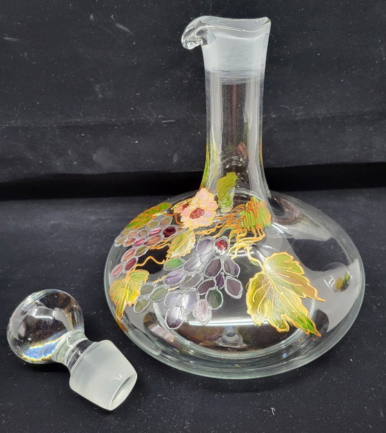 Image 1 of Weinservice Cristal d'Arques Frankreich handbemalt set of 3