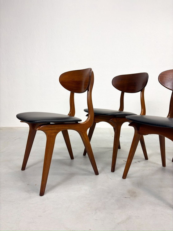 Image 1 of Set of dining room chairs 'Snavel' by Louis van Teeffelen