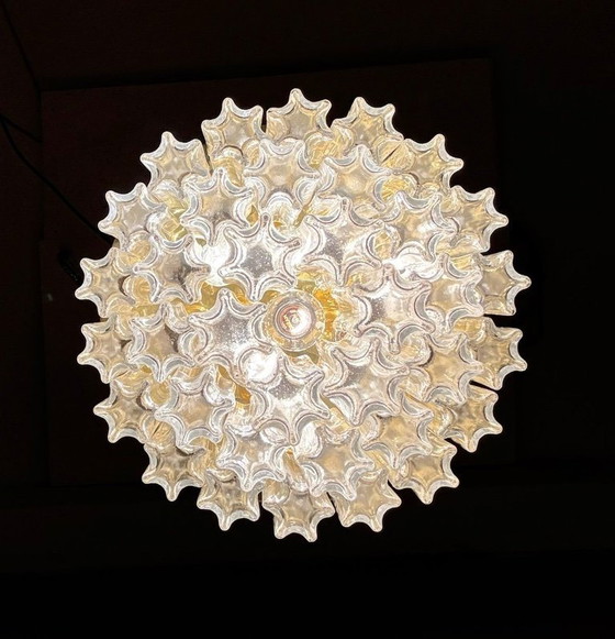 Image 1 of Lustre/plafonnier à trois niveaux de style milieu du siècle, provenant de Limbourg, en Allemagne, années 1970