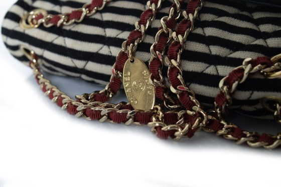 Image 1 of Chanel, Cruise 2014 Coco tas met klep in zeemansjersey