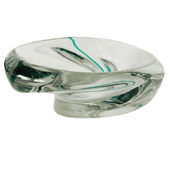 Image 1 of Bol en verre vintage du milieu du siècle Max Verboeket Maastricht Kristalunie années 1950