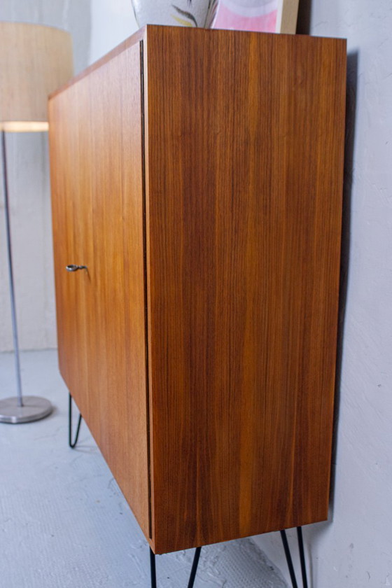 Image 1 of Mobile vintage in teak, credenza alta, cassettiera, noce, metà del secolo scorso, anni '60