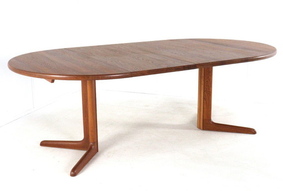 Image 1 of Vintage Round Danish 2x Extendable Teak Dining Table