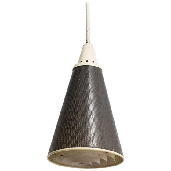 Image 1 of Raro set di 2 lampade a sospensione in metallo Hiemstra Perfolux degli anni '50
