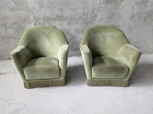 Fauteuil (2) - Manifacture italienne - 1950-1975