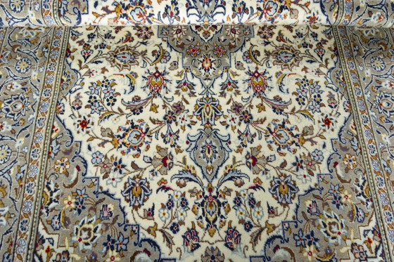 Image 1 of Kashan oosters tapijt - Handgeknoopt van fijne kurkwol - 226 x 140 cm