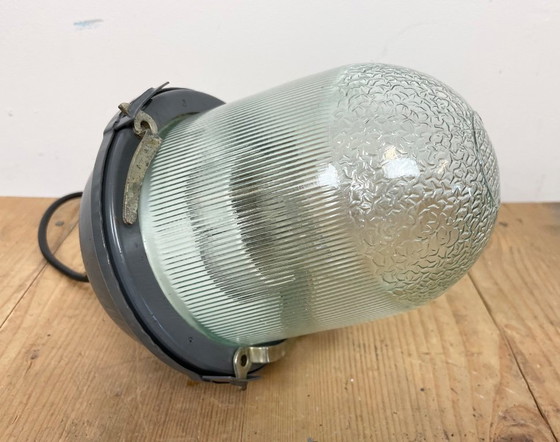 Image 1 of Graue Pendelleuchte im sowjetischen Bunker-Stil, 1970er Jahre