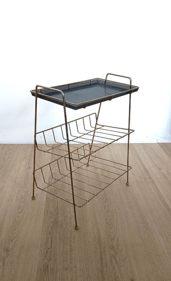 Image 1 of Table d'appoint Pilastro Fifties avec porte-revues