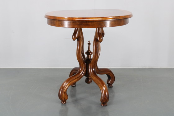 Image 1 of 1930s Bentwood Table with Walnut Top Finish, Czechoslovakia