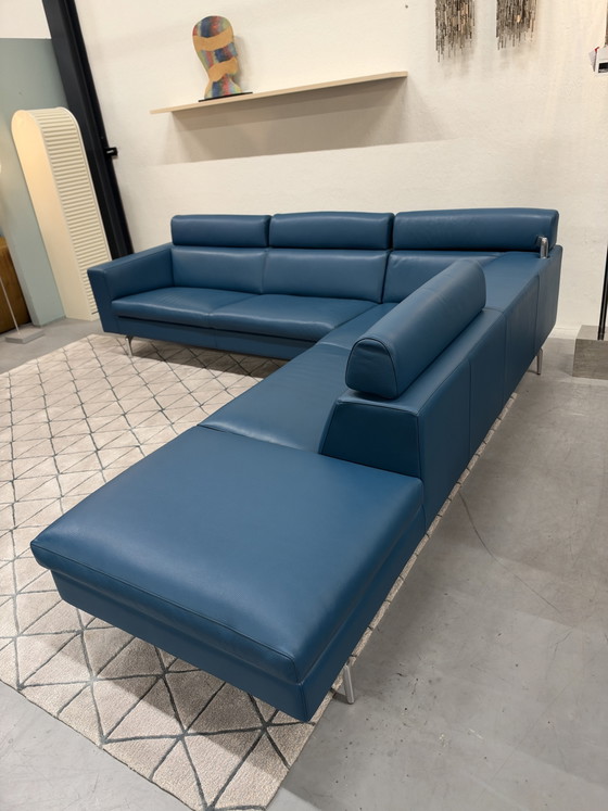 Leolux Horatio Divano Angolare Pelle Senso Teal 293x224, Divani angolari, Blu (foto 14 di 14)