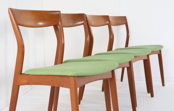 Image 1 of 4X R. Borregaard Voor Viborg Stoelen Eetkamerstoelen Vintage Deens