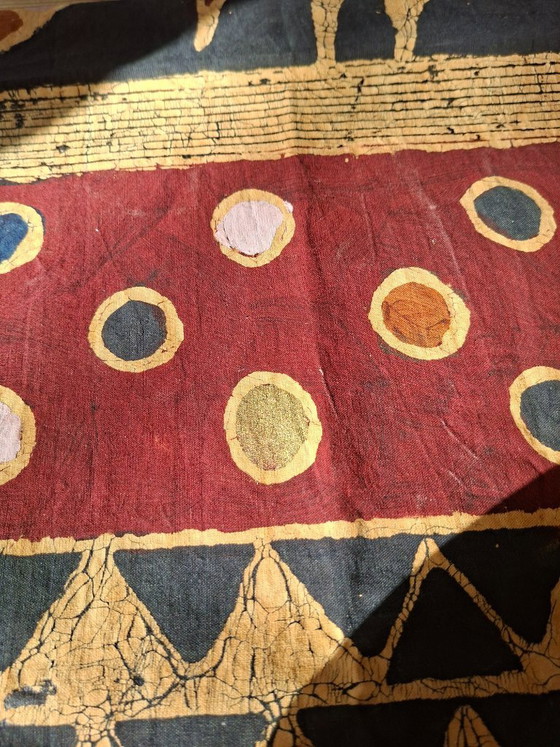 Image 1 of Stammes-Wandbehang, handbemalt und gestempelt, Simbabwe