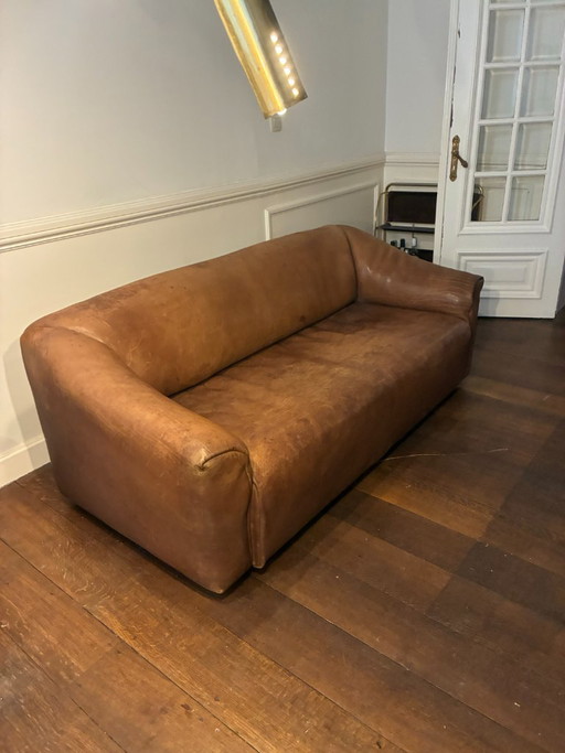 de Sede DS-47 3-5 Sitzer Sofas aus Cognac-Leder — 180 cm