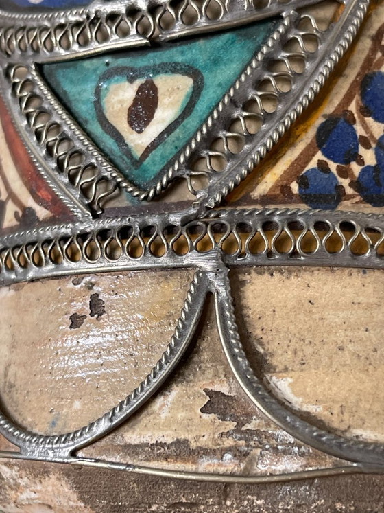 Große marokkanische Potiche aus Keramik und Metall – 38 cm – Dekorative Objekte, Ceramic (photo 13 of 15)