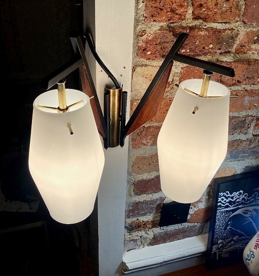 Applique vintage a 2 luci Stilnovo