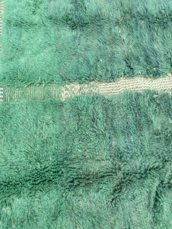 Image 1 of Green Beni M’rirt Moroccan Rug – Handmade Wool Area Rug – Luxury Berber Carpet – 200x300 cm – Contemporary Moroccan Decor