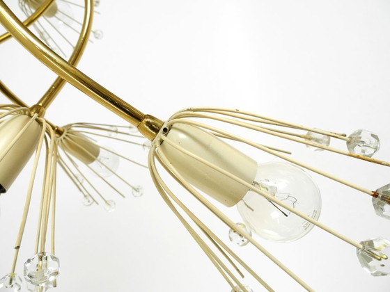 Image 1 of Rare, beautiful brass chandelier by Emil Stejnar for Rupert Nikoll | Mid Century Modern