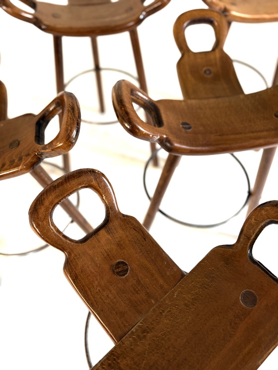 Image 1 of 8 sgabelli da bar vintage Marbella, Conoform anni '60