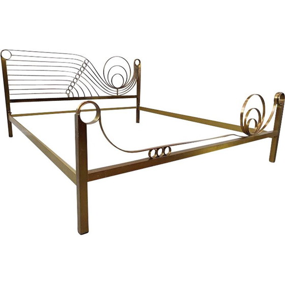 Image 1 of Vintage brass bed by Luciano Frigerio 1970