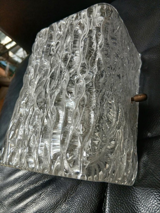Piccola applique/lampada da parete in vetro di Murano – wandlampen, Metal, Brass