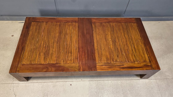 Image 1 of Table basse XXL en bambou, années 1980