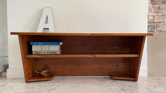 Image 1 of Geometrische wandplank massief eiken VINTAGE