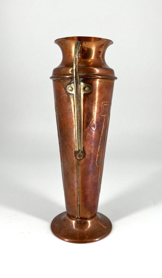 Image 1 of Decorative Copper Vase – Jugendstil / Art Nouveau Style, ca. 1900–1920