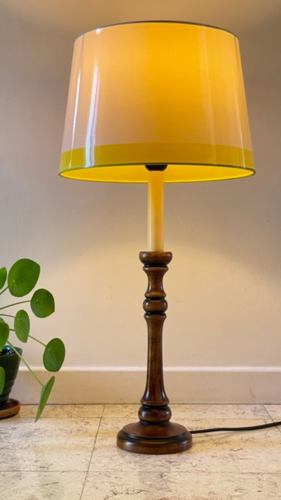 Lampada a Candeliere Effetto Noce Vintage – LUMILIGHT, Lampade da tavolo, Polyester (photo 16 of 17)