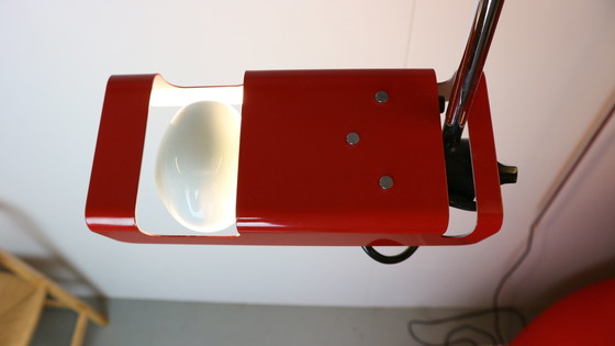 Image 1 of Lampe murale rouge en forme d'araignée de Joe Colombo pour O-Luce, 1965