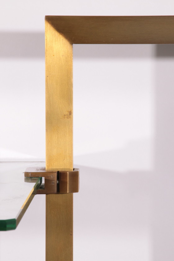 Image 1 of Peter Ghyczy, mobiletto da parete in ottone molto raro, modello R16, 1970