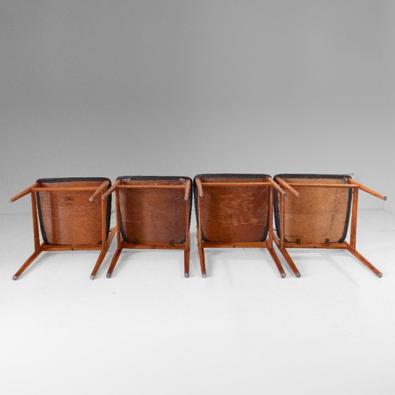 1x Chaises de salle à manger vintage italiennes en bois par Passoni Udine – Skai (photo 6 of 14)