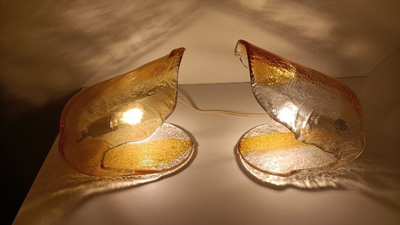 Image 1 of Pair of La Murrina Shell lamps from the 1970s