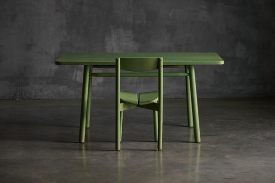 Image 1 of Tables "grain de café" vertes par Pierre Gautier Delaye, France, 1965