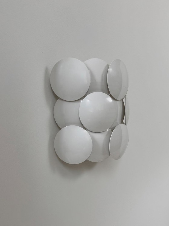 Image 1 of Applique vintage, ABS e metallo laccato bianco, Francia, 1980