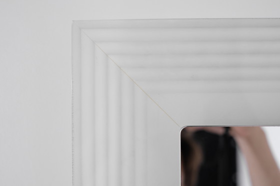 Image 1 of Specchio quadrato vintage in vetro, Italia, anni '70.