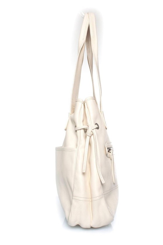 Image 1 of Hogan, witte leren shopper