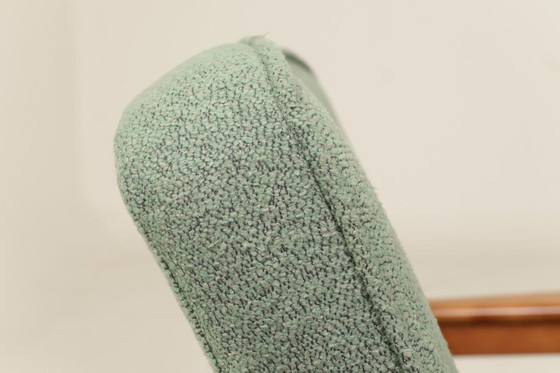 Image 1 of Vintage pair armchair in mint green upholstery fully refurbished