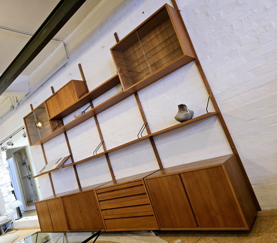 Image 1 of Poul Cadovius Royal System anni '60 Mid Century Teak anni '70 Sistema di mensole a parete