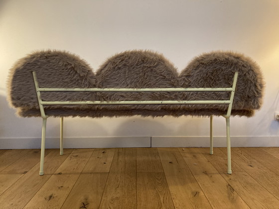 Image 1 of Faux fur bench