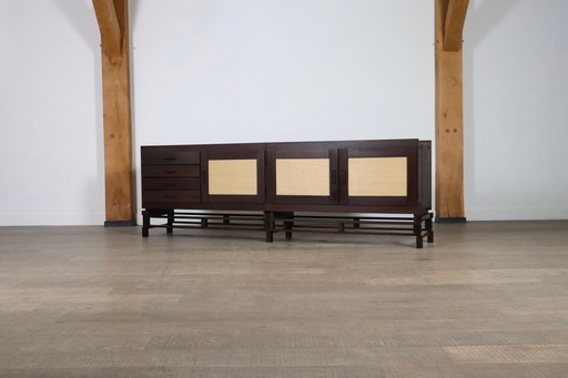 Leonardo Fiori voor ISA Bergamo Dressoir in Wengé en zeegras 1950
