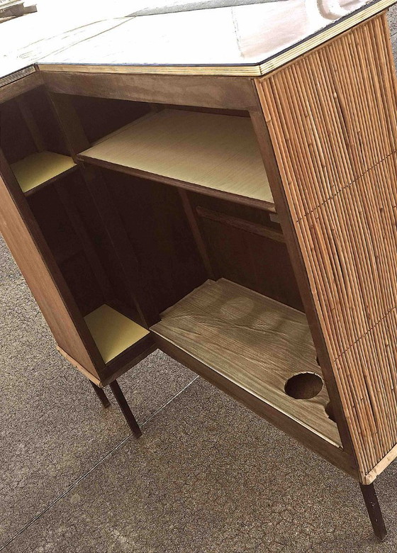 Image 1 of Bar 50er Jahre Weidengeflecht Höhe 108,5 cm