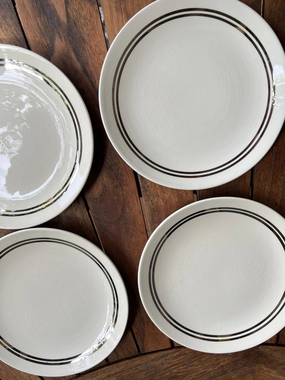 5 vintage Gien dessertborden, model 4607 – Servies, Porselein (photo 14 of 14)