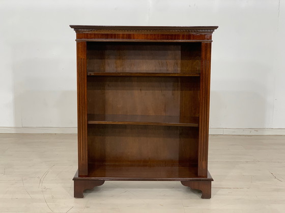 Image 1 of Schattige vintage mahonie boekenplank kast