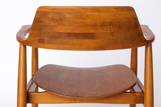 Image 1 of Wilkhahn 411 fauteuil, vintage teakhout uit de jaren 60, Duitse mid-century moderne stoel