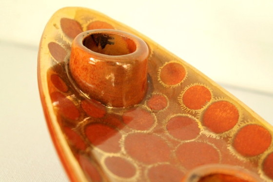 Germany Ceramic Candle Holder Jasba Keramik, 60s-70s Pop Art Style I (photo 11 of 11)