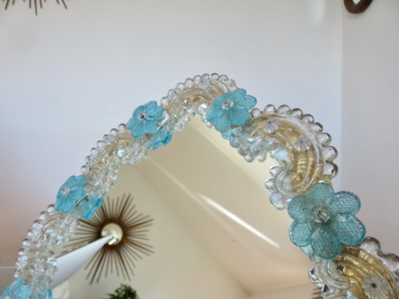 Specchio Veneziano in Vetro di Murano, Da Appoggiare o Appendere, 1950 – Murano Glass (photo 14 of 15)