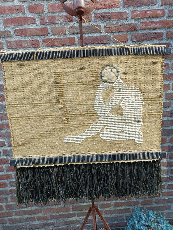Image 1 of Vintage 1970 wandkleed vrouw natural Don Freedman 