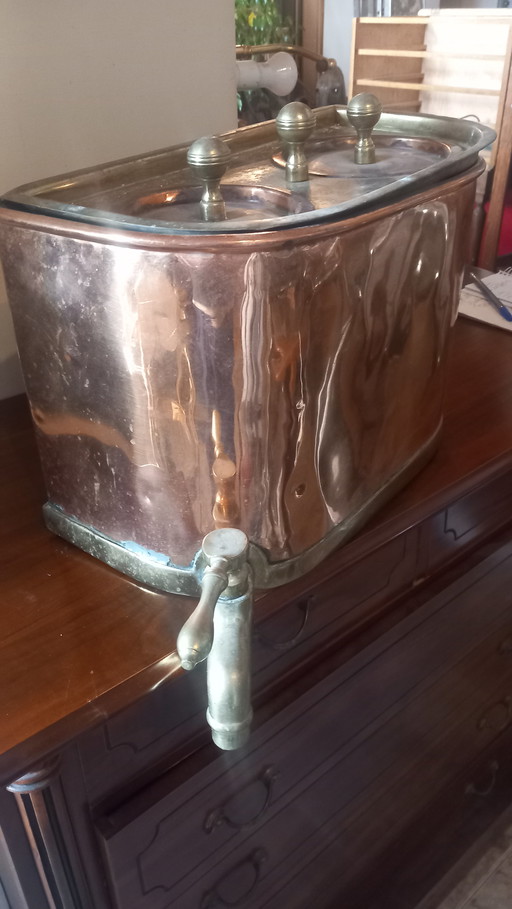 19th Century Copper Fireplace Boiler