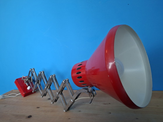 Image 1 of Prachtige rode Spaanse vintage accordeon wandlamp